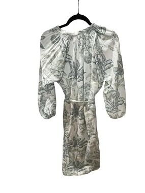 H&M  Cotton Kaftan Palm Tree Kaftan tassels - long palm tree dress 8, 10, 12